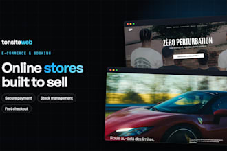 create a modern e commerce store or booking website