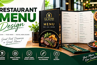 design restaurant menu redesign restaurant menu   food menu digital menu board
