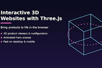 create an interactive 3d website or product viewer with threejs