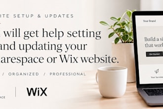 set up or update your squarespace or wix website