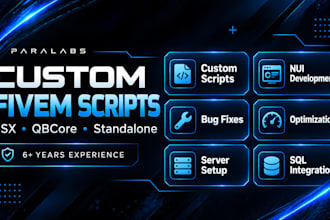 develop custom fivem scripts for esx, qbcore and standalone