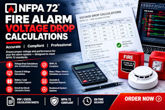 perform nfpa 72 fire alarm voltage drop calculations