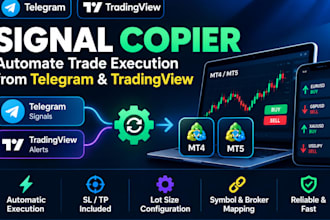 build mt4 or mt5 copier trading bot cross platform telegram copier signal