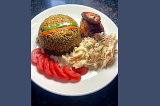 teach  you how to cook jollof rice and salad