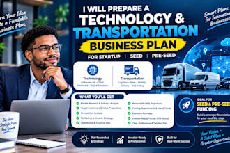 prepare technology and transportation business plan for startup seed pre seed