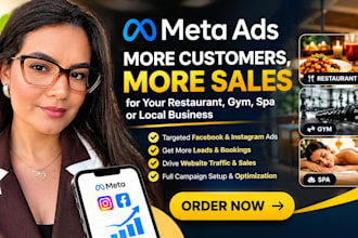 run meta ads for restaurant, gym, spa website marketing to boost sales and leads