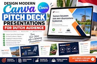 design modern canva pitch deck presentations for dutch canva presentation slides