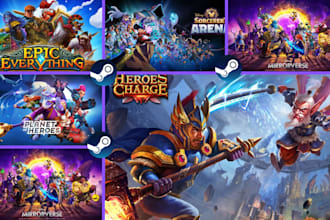 design steam capsule art, steam game art, steam artwork and game banner