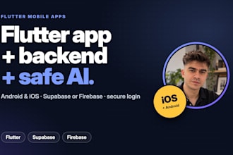 build a flutter app with supabase or firebase backend and ai