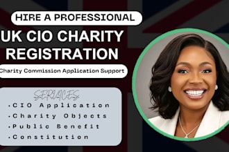 register UK charity with charity commission, setup cio, cic, or nonprofit
