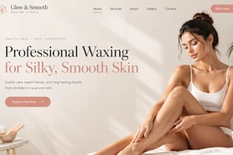 design wix waxing studio website waxing spa salon website body waxing wax bar
