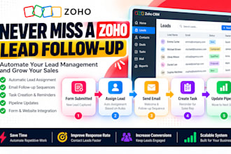 automate zoho CRM lead follow up email tasks and sales pipeline