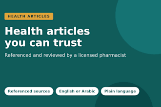 write a referenced health article as a licensed pharmacist