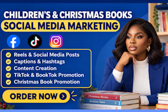 be your social media manager for children book and christmas book marketing