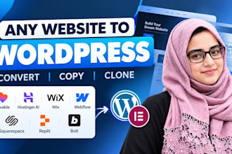 copy clone convert hostinger ai, wix, durable, replit, or lovable to wordpress