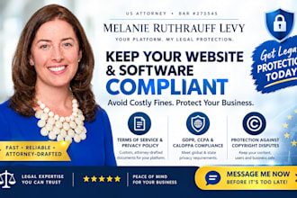 draft your website terms of service and privacy policy compliance