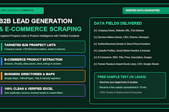 do b2b lead generation and ecommerce web scraping