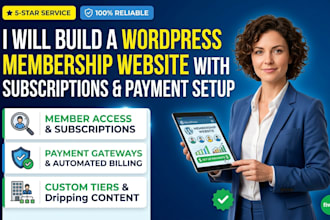 build a wordpress membership website subscriptions and payment setup