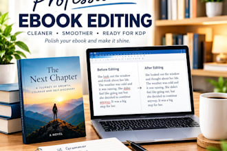 professionally edit your amazon kindle ebook for clarity, flow and structure