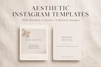 design aesthetic canva instagram templates