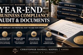 audit llc annual report readiness and year end legal compliance documents