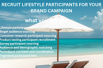 recruit lifestyle participants for your brand campaign