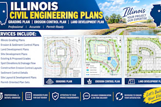 design illinois grading plan, erosion control plan, land development plan