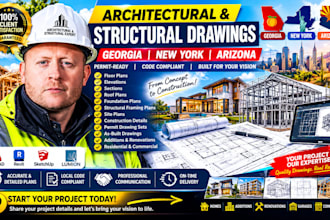 create architectural and structural drawings in georgia, new york, arizona usa