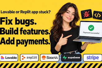 fix lovable app bugs, replit, bolt or base44 errors and stripe webhooks