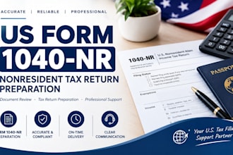 prepare your us non resident tax return form 1040nr, form 1040, 1120, 5472, 1065