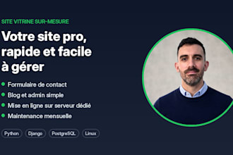 créer votre site web vitrine sur mesure avec python et django