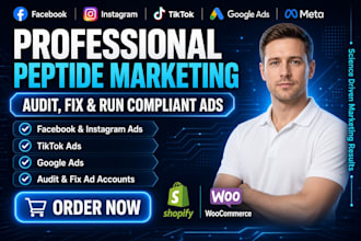 compliant peptide ads that sell facebook ads, tiktok ads google ads expert