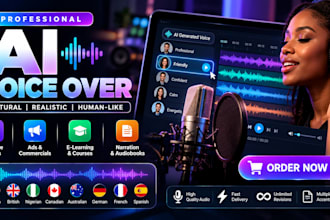 create natural text to speech ai voice over videos and content using clone voice