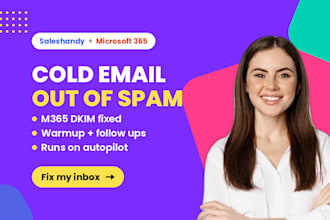 setup saleshandy cold email microsoft 365 godaddy outlook saleshandy warmup
