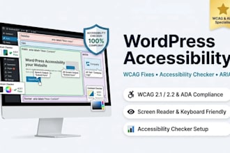 improve wordpress accessibility with wcag fixes, accessibility checker and aria