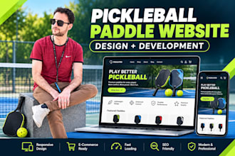 design and develop a pickleball paddle ecommerce website