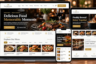 build cafe website, coffee shop website, bakery, catering and restaurant website
