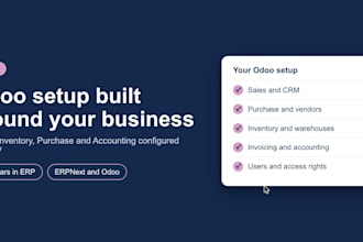 set up and configure odoo sales inventory and accounting for you