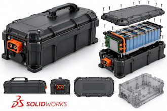 create custom lithium battery pack enclosure dfm 3d cad fusion 360 solidworks