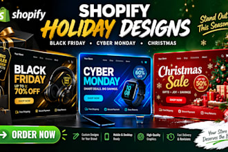 design black friday cyber monday christmas shopify banners