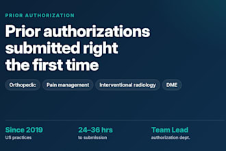 obtain prior authorizations for orthopedic, pain management and dme