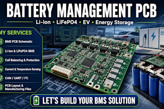 battery management pcb design for li ion, lifepo4, ev and energy storage