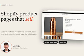 design a high converting shopify product page or landing page