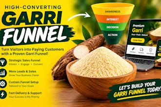 design a funnel design for your garri business