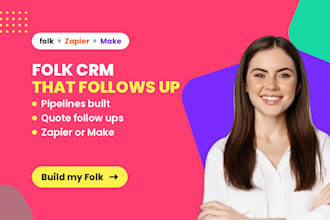setup folk crm pipeline folk crm zapier make automation quote follow up
