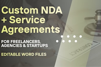 draft a custom contract, nda or service agreement