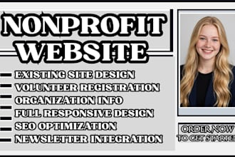 design a nonprofit website, charity website, ngo website, fundraising website