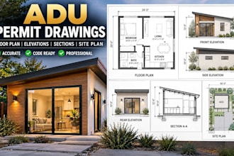 adu plans adu permit drawings garage conversion permit drawings architectural