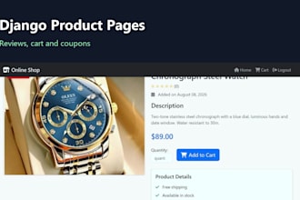 build a custom django web application with python