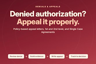 write appeal letters for denied prior authorizations